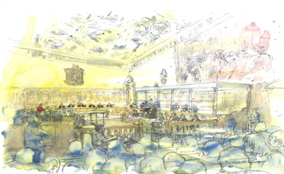 Ilustration d'une salle d'audience